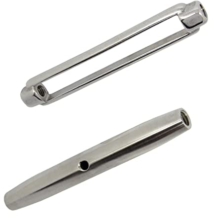 Spannschlossmutter ähnl. DIN 1480 V4A M4 - Spannschloss Links - Rechts Seilspanner Edelstahl Wantenspanner