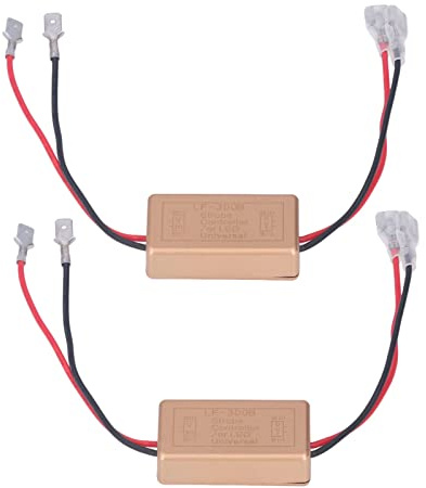 Contrôleur Stroboscopique LED 2 Pièces, Signal de Phare/feux Antibrouillard/contrôle de la Lumière des Petites Lumières, Module Clignotant pour Voiture, Motos