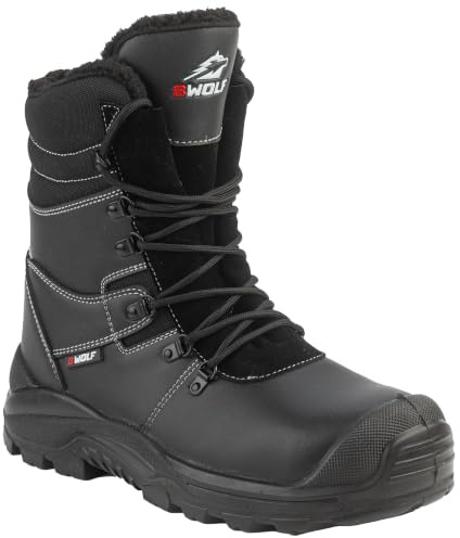 BWOLF GRIZZLY Winter Arbeitsschuhe Herren S3 Winter Sicherheitsschuhe Herren S3, Wasser- und öl-beständig, rutschfest, mit Re-flect-Technologie und ergonomischer Sohle