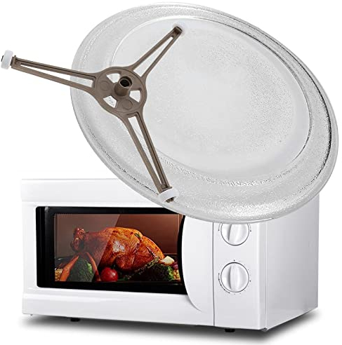 Glasdrehteller Für Mikrowellen, Mikrowellen Plattenspieler Halterung, Koppler Ersatzteil, Drehteller Für Mikrowelle Ersatzbausätze, Rund 24.5cm Mikrowellenteller, Universals Plattenspieler ( Color : B