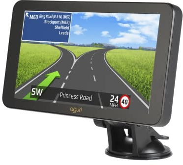 Aguri World Truck TX760 PRO UK Professional Truck Sat Nav with 7 LCD, built-in Wi-Fi, Live Traffic and UK & Ireland mapping