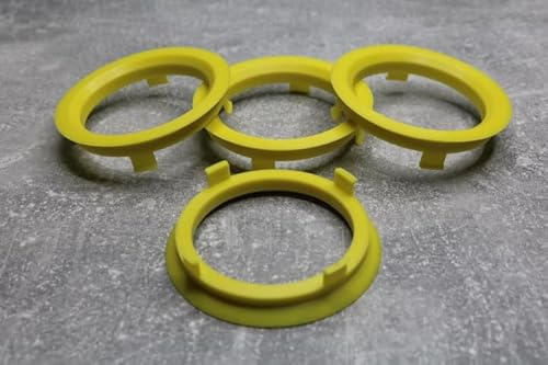 Zentrierringe Distanzringe 71,6 mm x 60,1 mm gelb für Alufelgen