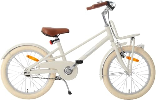 AMIGO Urban - Kinderfahrrad Jungen - 18 Zoll - Mit Rucktrittbremse und V-Brake - 5-7 Jahr - Sandfarben