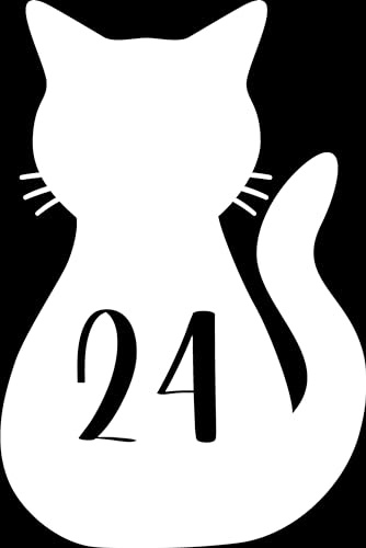 Pack of 3 Personalised Wheelie Bin Stickers Custom House Number - Cat Design - Stick On House Numbers - Birthday Number Decorations (White)