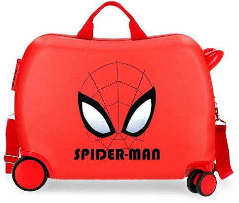 Marvel Disney Spiderman Authentic Kabinenkoffer, Handgepäck, aus ABS, einem robusten und leichten Material, Vier multidirektionale Doppelrollen, Zahlenschloss