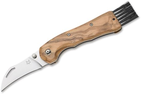FOX KNIVES Taschenmesser FOX SPORA mit Klinge aus 12C27 Stahl und Griff Olivenholz in der Farbe Braun, Klingenlänge 6,5 cm, 01FX945