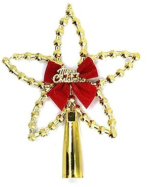 Ciieeo Sternspitze Für Weihnachtsbaum Weihnachtsbaumschmuck Aus Hochwertigem Kunststoff Goldener Sternornament Für Baumkrone Langlebig Und Lichtecht Geeignet Für Zuhause Geschäfte Und Bür