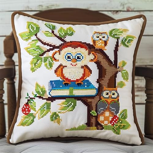 kitphoenix Knüpfkissen Zum Selber Knüpfen Knüpfen Set Knüpfteppiche Set Pferd 3D Handgemachte Geschenke Knüpfteppich für Kinder und Erwachsene Knüpfset 43cm X 43cm