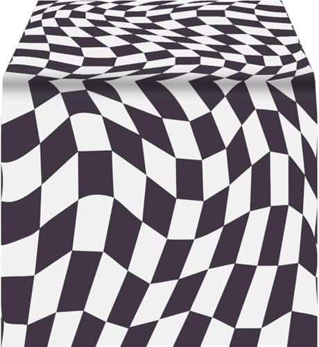 Talking Tables | 120 x 180 schwarz-weiße Alice im Wunderland-Tischdecke aus Papier | Einweg-Tischdecke, zu Hause recycelbar, Zubehör für die Teeparty des verrückten Hutmachers, Onederland-Geburtstage