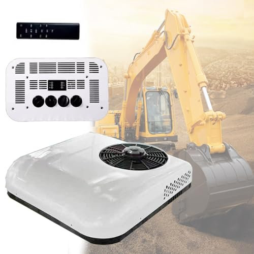 Quixnova 12V RV Air Conditioner with cooling function for RV Rooftop DC Unit, Parking Air Conditioning for Truck, Trailer, Boat, Motorhome, Camper, Caravan,White