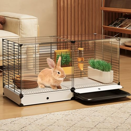 RTTZBOZ Kaninchenkäfig, Metallkäfige für Kleintiere für Erwachsene Ratten/Kaninchen/Frettchen/Chinchillas/Katzen/Meerschweinchen/große Hamsterkäfige