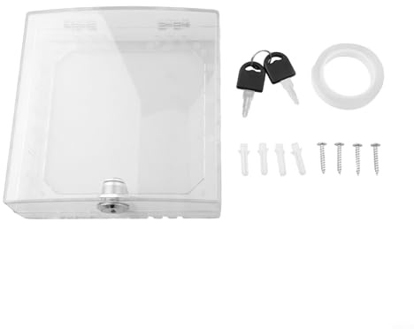 Niceminiwall Thermostat Guard Lockable Cover With 2 Keys,Wall-Mounted AC Lock Box,Transparent Protection Device Compatible With Various Models