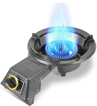 Table De Cuisson À Gaz Avec 1 Brûleur, Cuisinière À Gaz Portable, Cuisinière De Comptoir De Cuisine 7,0 KW, Avec Protection Anti-extinction, For Gaz Naturel/gaz De Pétrole Liquéfié(NG)
