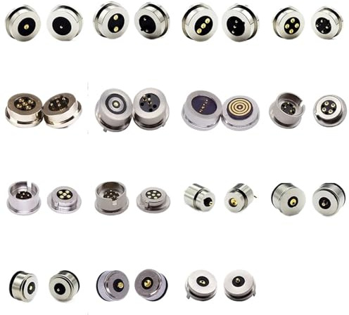 ZLGYGLEO 1 paio di connettori a pin magnetici a forma di circualr 1 2 3 4 5 6 poli maschio femmina sonda di ricarica alimentazione CC profilo rotondo (1/4)