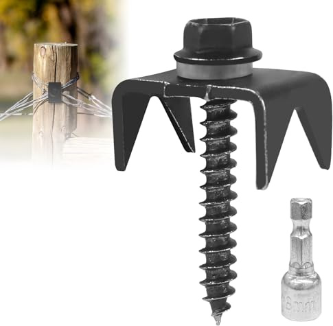 100pcs Wire Fencing Staple, 4cm Fence Staple Nail Netting Staples Fasteners for Mesh Woven Wire, Black