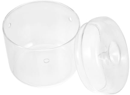 BAZEITFLOW Terrarium Für Sukkulenten Und Moos Dekorativer Pflanzgefäß Mit Deckel Für Mikrolandschaften Transparente Vase Für Wohn Und Arbeitsräume