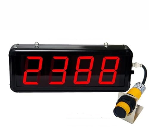 LED-Digitalzähler, 4-stelliger Infrarot-Zähler zählt bis zu 9999, 70 cm Sensorabstand, ideal für Förderbänder, Fabriken, Werkstätten, Schulen