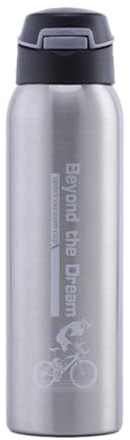 Gourde personnalisée - isotherme en acier inoxydable, anti-fuite, réutilisable avec sangle, double paroi, paille