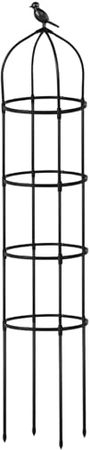 Sghtil Soporte de metal para plantas trepadoras de exterior – Soporte metálico ajustable para plantas de exterior 1,75 m | Estructura ajustable para plantas trepadoras de jardín con pepinos, rosas