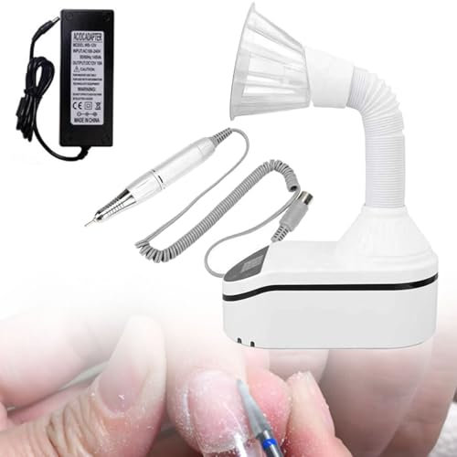 Troqullium Ponceuse à Ongles électrique 2 en 1 230 W, aspirateur et Stylo for perceuse à Ongles, for Laboratoire Dentaire et onglerie.