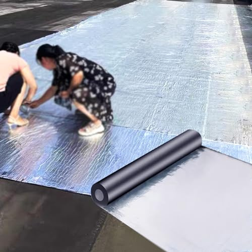 Wasserdichtes Dachreparaturband, Bitumenband, Aluminiumbutyl-Dichtungsband, Selbstklebender SBS-modifizierter gummierter Asphalt, für Rohr/Metall/Dachleck/Fensterdichtung/Boot, Breite x Läng