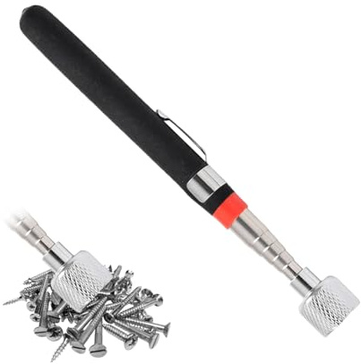 Barra Magnética Telescópica, Herramienta Recogedor Magnético Imans Telescópico Herramientas de Recogida Magnética Acero Inoxidable para recoger tornillos y tuercas y otros objetos metálicos