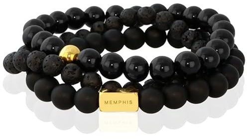 Memphis TRIO Pärlarmbandsset Blackjack – 19 cm