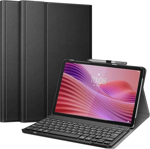 Keyboard Case for Lenovo Tab 10.1 2025 TB-311FU/TB-311XU, UK Layout | Magnetic Detachable Bluetooth Keyboard Case, Slim Protective, UK Layout, for Lenovo Tab 10.1 Inch 2025, Black
