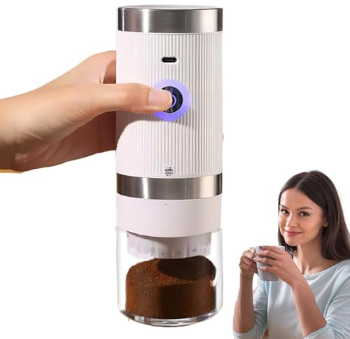 Macinino per chicchi di caffè – Mulino elettrico senza fili con ricarica USB | ricaricabile, portatile, espreso, ideale per viaggi, campeggio e uso quotidiano a casa
