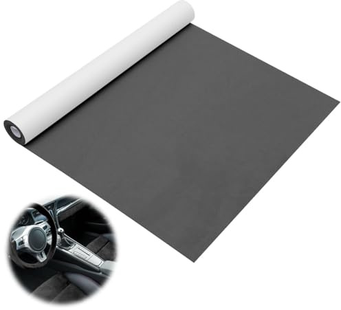 Yuragim Tela de microfibra autoadhesiva, 200 x 40 cm, elástica, aspecto de ante, piel sintética, autoadhesiva, para techo, tela de terciopelo para cabina, interior de coche, muebles, joyas, cajones