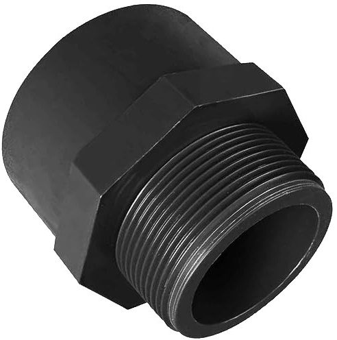 MegaHaustechnik Klebefitting aus Kunststoff PVC, Übergang AG, 32mm x 1“ | Für Rohr-Außendurchmesser 32mm, zum Verkleben, Trinkwasser geeignet, Druck 16 Bar, Mit 1 Zoll Außengewinde, Adapter