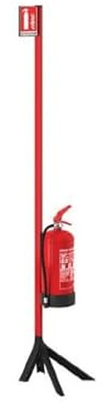 PIANTANA PORTA ESTINTORE CON ASTA E CARTELLO MODELLO LEG