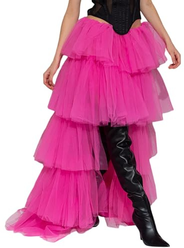 Générique Jupe Longue Femme Ligne A Élastique Superposée Party Halloween Danse Cintrée Volumineuse Robe
