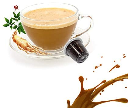 Kickkick Caffe al Ginseng Compatibili Nespresso - Cialde Ginseng Solubile - 50 Capsule