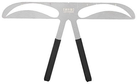 Fdit 3 Stile Praktische Augenbrauen Schablone Make Up Augenbrauen Lineal Bremssättel Hilfemittel (Frauen, Braun)