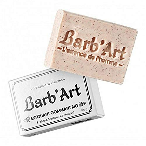 Barb'Art - Jabón exfoliante con almendra suave - Limpieza facial - Para todas las pieles - 100 g