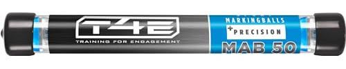 T4E Paintball Kugeln CKB 50, Munition Kaliber 0.50, 10 Stück, Chalkballs mit weißer Kreide