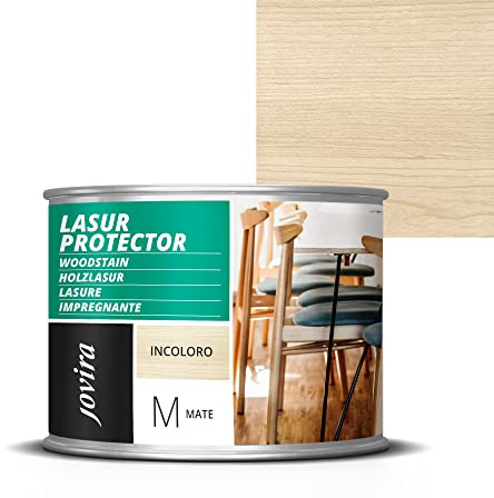 JOVIRA PINTURAS. Lasur Protector Mate. Protege, decora y embellece todo tipo de madera (375 Mililitros, Incoloro) G-3