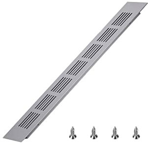 Aicosineg 1 grille d'aération rectangulaire en alliage d'aluminium de 30 x 5 cm (L x l) pour évier de cuisine, armoire, chaussures