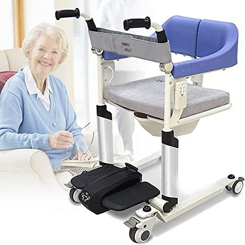 ZWJABYY Chaise De Douche,LèVe-Personne éLectrique,Chaises PercéEs,Ascenseur pour Fauteuil Roulant,avec Coussin Et Toilette,avec Accoudoirs Pliants,Charge 140Kg/308 Ib éLéVateur Patient éLectrique.