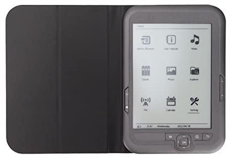 Ereader, 6In 800X600 HD-bläckskärm E-bokläsare, Bläckskärm E-läsare med Skyddsfodral Hörlurar, Stöd för Zoomfunktion, Bokmärken, FM, Musikuppspelning Blåljusreducering(8 GB)