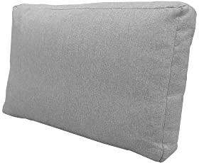chilly pilley® Palettenkissen Set oder Einzeln mit abnehmbaren Bezügen – Weiche Sitz- und Rückenkissen für Europaletten, Viele Farben & Größen – Komfortable Auflagen (Rückenlehne 120x40x12 Silber)