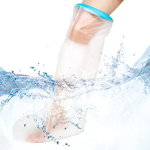 BESUMYN Wasserdichte Gipsabdeckung für die Dusche, Gipsschutzabdeckung für Zehen, Fuß, Knöchel, Knie, Beinwunde zum Baden
