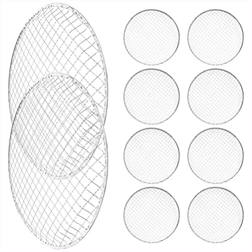 CALLARON 10 Piezas Alambre De Barbacoa Desechable Parrilla De Portátil De Alambre Para Barbacoa Bandeja Para Asar Con Rejilla Parrilla Para Acampar Cacerola Alambre Galvanizado Pan De Molde