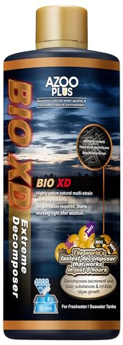 AZOOPLUS BIO XD Extreme Decomposer Nitrifying Bacteria for Freshwater and Saltwater Fish Tank 33.8 Ounces