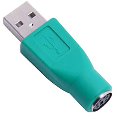 Tiuimk USB to PS/2 Converter Adapter - Connect PS/2 Devices to USB Systems - Plug and Play - Green