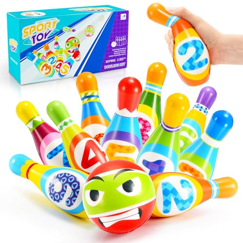 Grriopi Toys for 1 2 3 4 Year Old Boys Girls, Bowling Set Kids Toy Age 1 2 3 4 Year Old Boy Toys Age 2-6 Toddler Educational Toy for 2 Year Olds 1-6 Year Old Boy Gifts for 1 2 3 Year Olds Boys Girls