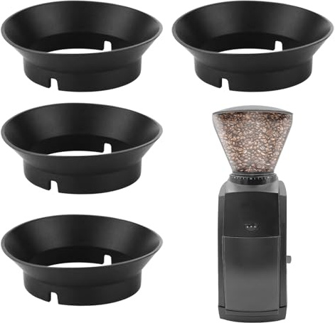 4st Dichtungsersatz für Baratza Encore Mühle, Silikon Dichtung für Kaffeemühle Kaffeemühlendichtung für Baratza Virtuoso Kaffeemühle und Elektrische Kaffeemühle mit Konischem Grat (Schwarz)