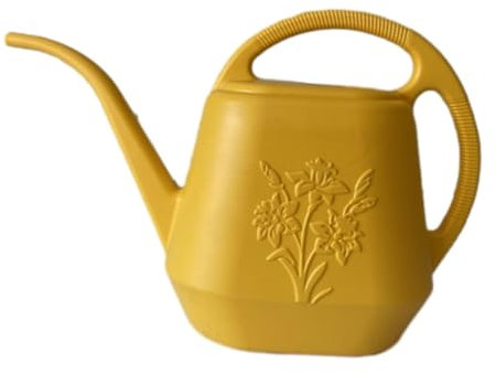 Sharplace Gießkanne, Garten-Gießkanne, Pflanzgefäß, Rutschfester Griff, Garten-Wasserkanne, auslaufsicher, für Hinterhof, Büro, Innen- und Außenbereich, Rasen, Gelb