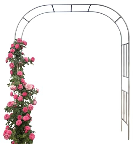 GZDXBF 2,7m Gartenbogen Rosenbogen Edelstahl Blumenbogen Rahmen Für Hochzeitszeremonie,Fotoautomaten,Geburtstag,Party Dekoration(Size:400 * 270cm)